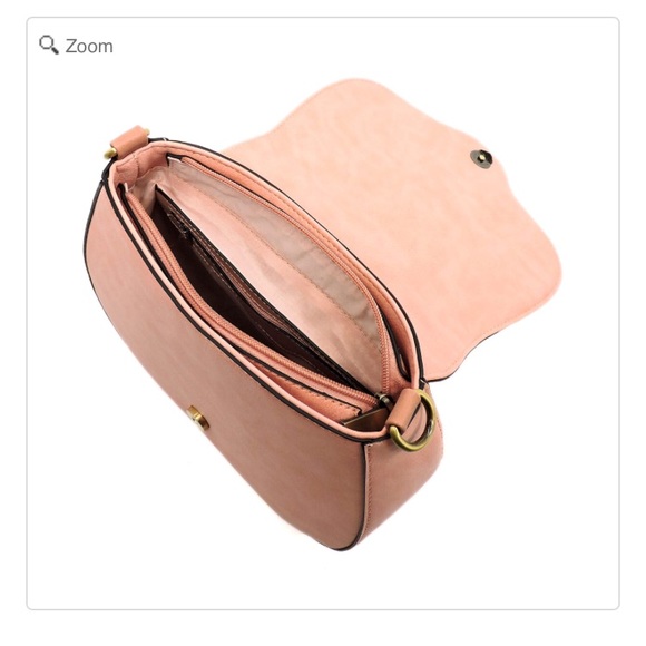 NEW 2 Toned Saddle Satchel Crossbody Bag - Picture 7 of 8